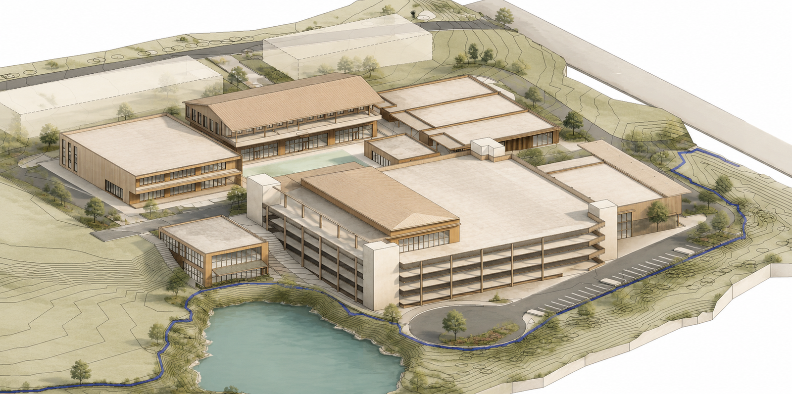 VALE Denton site axonometric